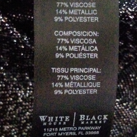 New 🎀 WHBM paisley dark grey metallic lurex ombre jacquard - Picture 4 of 7